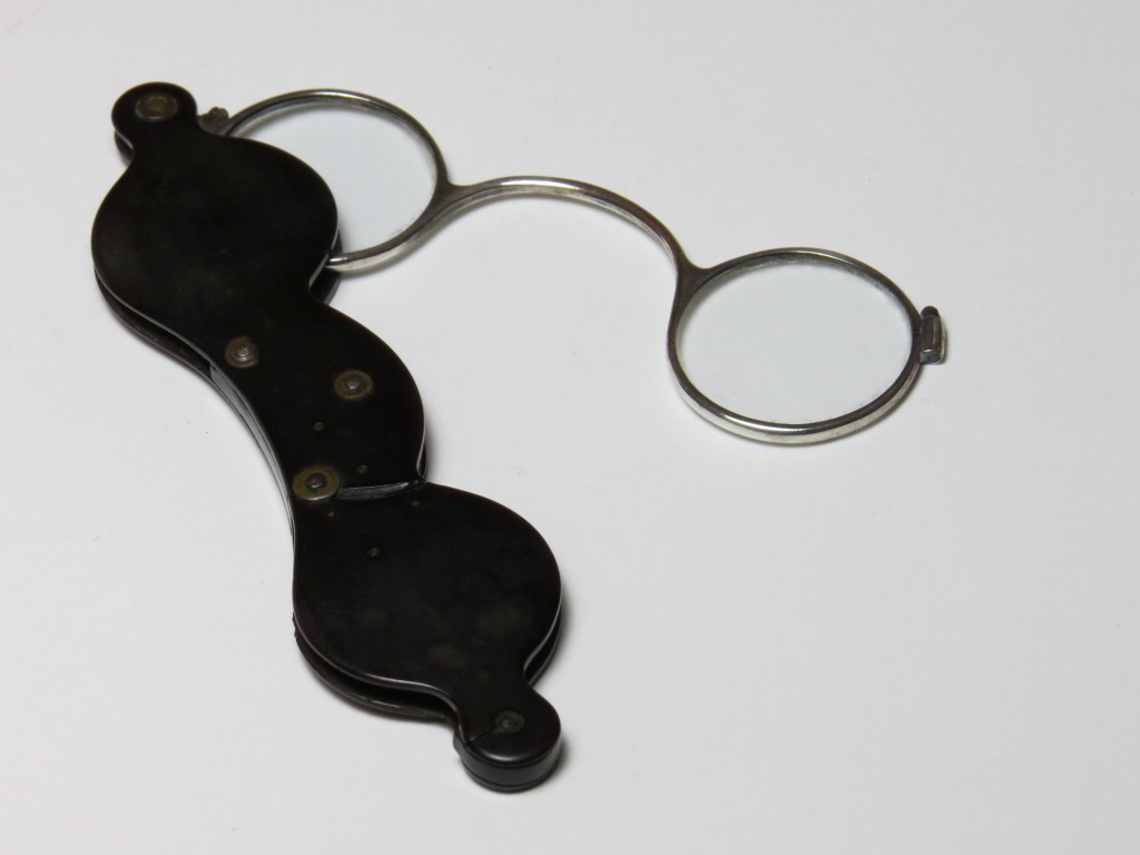 Tortoiseshell and silver lorgnette