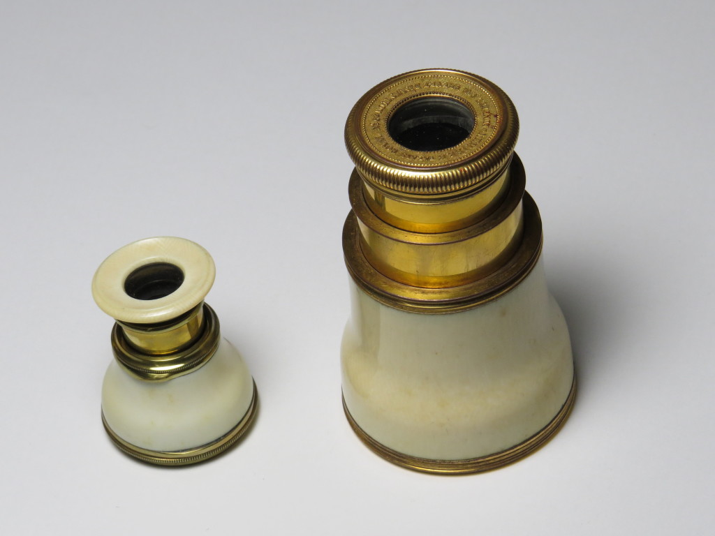 Ivory and gold spyglasses