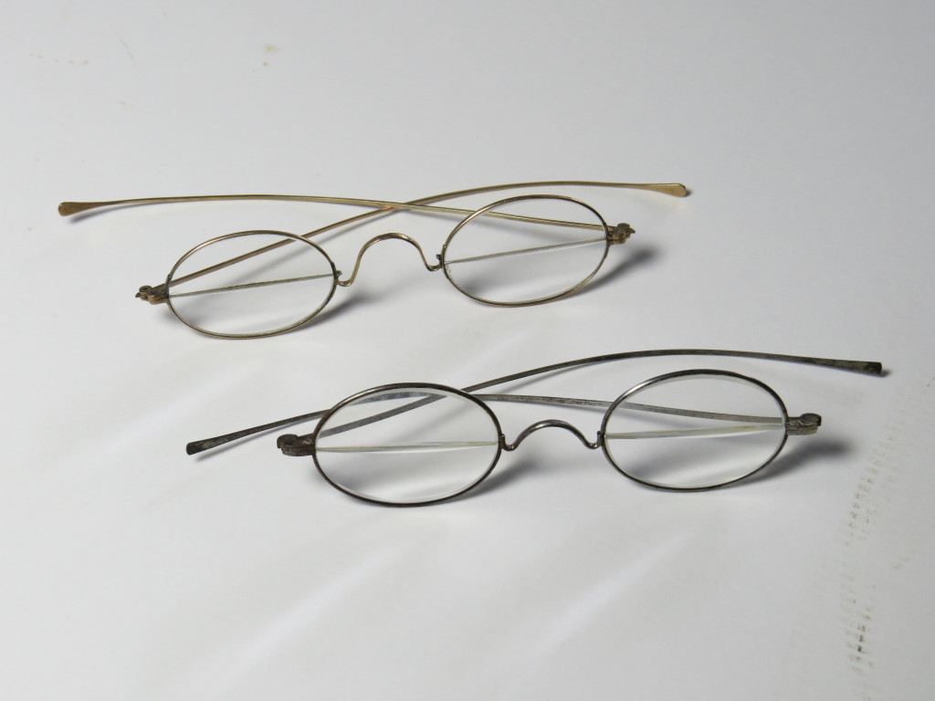 Gold and steel bifocals.